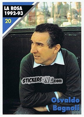 Figurina Osvaldo Bagnoli - Inter Milan 1992-1993 - Masters Cards