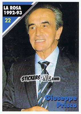 Sticker Giuseppe Prisco - Inter Milan 1992-1993 - Masters Cards