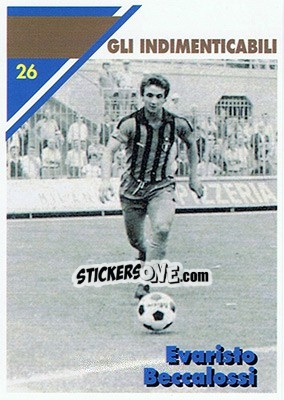 Figurina Evaristo Beccalossi - Inter Milan 1992-1993 - Masters Cards