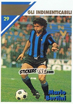 Sticker Mario Bertini - Inter Milan 1992-1993 - Masters Cards