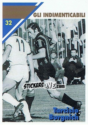 Sticker Tarcisio Burgnich - Inter Milan 1992-1993 - Masters Cards