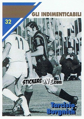 Sticker Tarcisio Burgnich - Inter Milan 1992-1993 n. 32 - Masters Cards