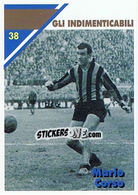 Sticker Mario Corso - Inter Milan 1992-1993 - Masters Cards