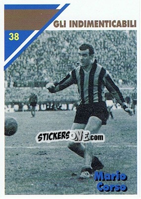 Figurina Mario Corso - Inter Milan 1992-1993 n. 38 - Masters Cards