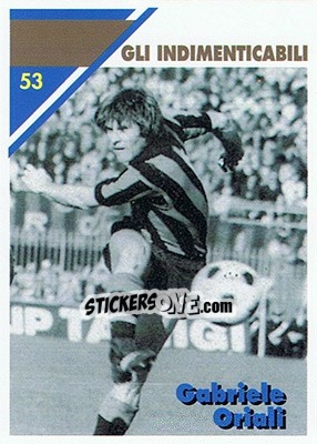 Sticker Gabriele Oriali - Inter Milan 1992-1993 n. 53 - Masters Cards