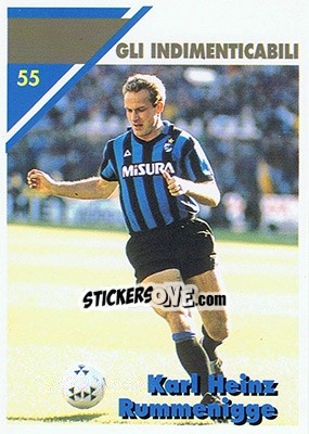 Sticker Karl Heinz Rummenigge - Inter Milan 1992-1993 n. 55 - Masters Cards