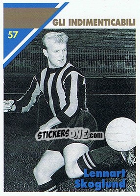 Sticker Lennart Skoglund - Inter Milan 1992-1993 - Masters Cards