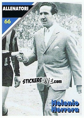 Sticker Helenio Herrera - Inter Milan 1992-1993 - Masters Cards