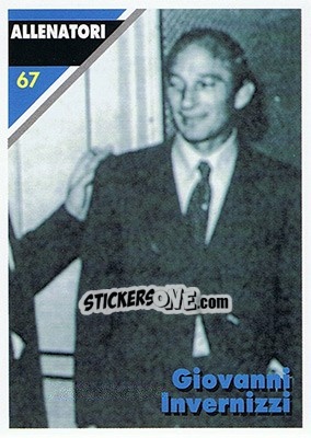 Sticker Giovanni Invernizzi - Inter Milan 1992-1993 - Masters Cards