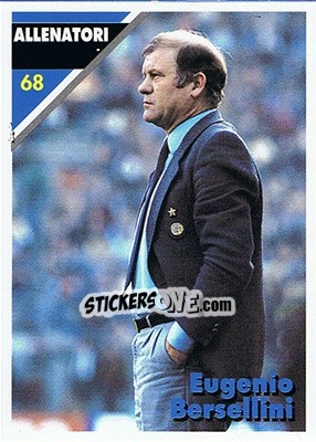 Sticker Eugenio Bersellini - Inter Milan 1992-1993 n. 68 - Masters Cards