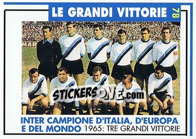 Sticker Campione D'Italia 1965 - Inter Milan 1992-1993 n. 78 - Masters Cards