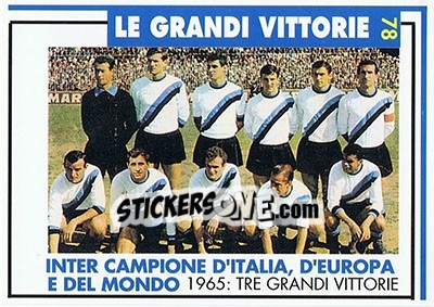 Sticker Campione D'Italia 1965 - Inter Milan 1992-1993 - Masters Cards