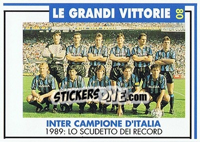 Sticker Campione D'Italia 1989