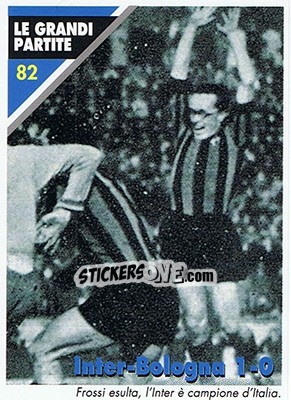 Sticker Inter-Bologna 1-0  02.06.1940 - Inter Milan 1992-1993 - Masters Cards