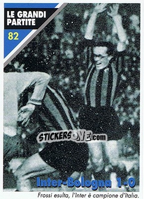Sticker Inter-Bologna 1-0  02.06.1940 - Inter Milan 1992-1993 n. 82 - Masters Cards