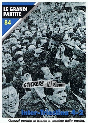 Sticker Inter-Trestina 4-2  30.05.1954