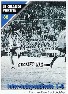 Sticker Inter-Independiente 1-0  26.09.1964 - Inter Milan 1992-1993 n. 88 - Masters Cards