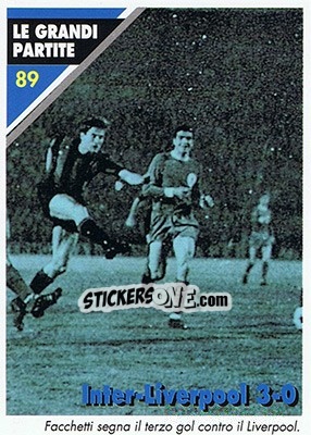 Sticker Inter-Liverpool 3-0  12.05.1965 - Inter Milan 1992-1993 n. 89 - Masters Cards
