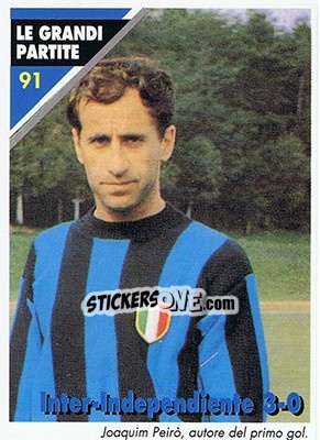 Sticker Inter-Independiente 3-0  08.09.1965 - Inter Milan 1992-1993 n. 91 - Masters Cards