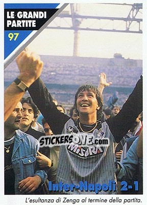 Sticker Inter-Napoli 2-1  22.05.1989 - Inter Milan 1992-1993 n. 97 - Masters Cards