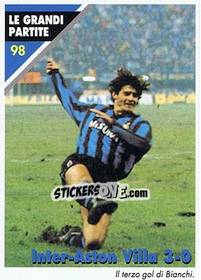 Sticker Inter-Aston Villa 3-0  07.11.1990 - Inter Milan 1992-1993 n. 98 - Masters Cards