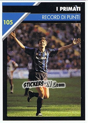 Figurina Record di punti - Inter Milan 1992-1993 - Masters Cards