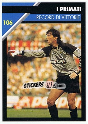 Cromo Record di vittorie - Inter Milan 1992-1993 n. 106 - Masters Cards