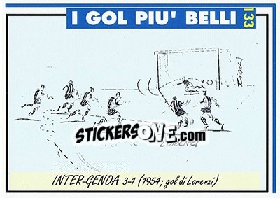Sticker Inter-Genoa 3-1 (1954; Lorenzi)