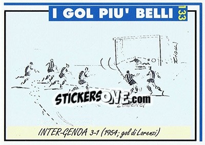 Sticker Inter-Genoa 3-1 (1954; Lorenzi) - Inter Milan 1992-1993 n. 133 - Masters Cards