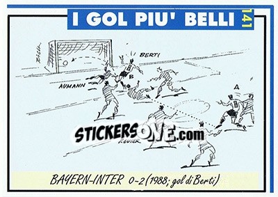 Sticker Bayern-Inter 0-2 (1981; Berti) - Inter Milan 1992-1993 n. 141 - Masters Cards