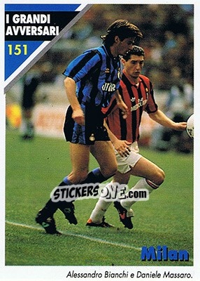 Sticker Milan - Inter Milan 1992-1993 n. 151 - Masters Cards
