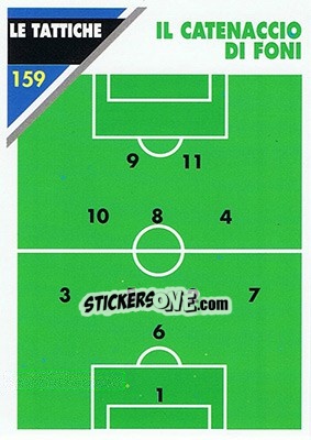 Sticker Il catenaccio di Foni - Inter Milan 1992-1993 n. 159 - Masters Cards