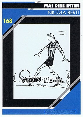 Sticker Nicola Berti - Inter Milan 1992-1993 n. 168 - Masters Cards