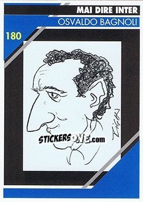 Sticker Osvaldo Bagnoli - Inter Milan 1992-1993 n. 180 - Masters Cards