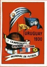 Cromo Poster Uruguay 1930 - FIFA World Cup Mexico 1970 - Panini