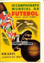 Cromo Poster Uruguay 1950 - FIFA World Cup Mexico 1970 - Panini