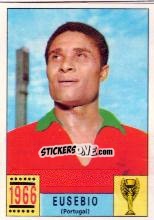 Figurina Eusebio (Portugal) - FIFA World Cup Mexico 1970 - Panini