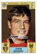 Sticker Johan Devrindt - FIFA World Cup Mexico 1970 n. 75 - Panini