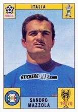 Sticker Sandro Mazzola - FIFA World Cup Mexico 1970 n. 120 - Panini
