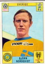 Cromo Bjorn Nordqvist - FIFA World Cup Mexico 1970 - Panini