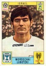 Sticker Mordechai Lubetzki - FIFA World Cup Mexico 1970 - Panini