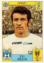 Cromo Zvi Rozen - FIFA World Cup Mexico 1970 - Panini