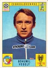 Sticker Bohumil Vesely - FIFA World Cup Mexico 1970 n. 212 - Panini