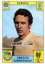 Cromo Emerich Dembrovschi - FIFA World Cup Mexico 1970 - Panini