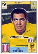 Sticker Luis Rubinos - FIFA World Cup Mexico 1970 - Panini