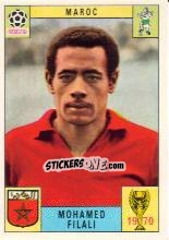 Cromo Mohamed Filali - FIFA World Cup Mexico 1970 - Panini