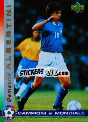 Sticker Demetrio Albertini - Dixan Campioni al Mondiale 1998 n. 4 - Upper Deck