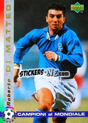 Sticker Roberto Di Matteo - Dixan Campioni al Mondiale 1998 n. 6 - Upper Deck