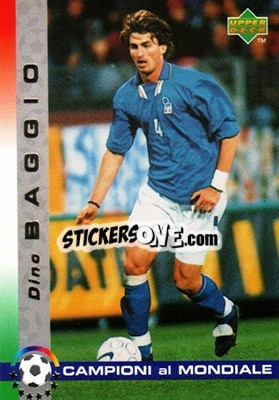 Sticker Dino Baggio - Dixan Campioni al Mondiale 1998 n. 8 - Upper Deck