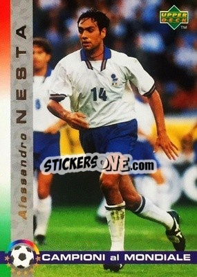 Sticker Alessandro Nesta - Dixan Campioni al Mondiale 1998 - Upper Deck